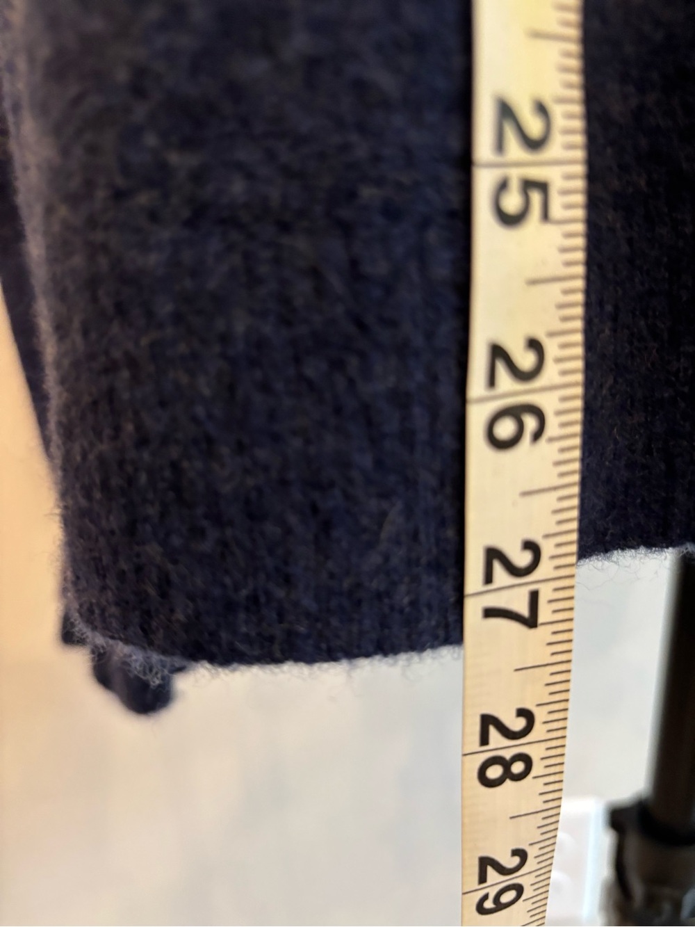 Sundance Navy Ruffle-Trim Button Pullover  Sweater0162 - Picture 2 of 7